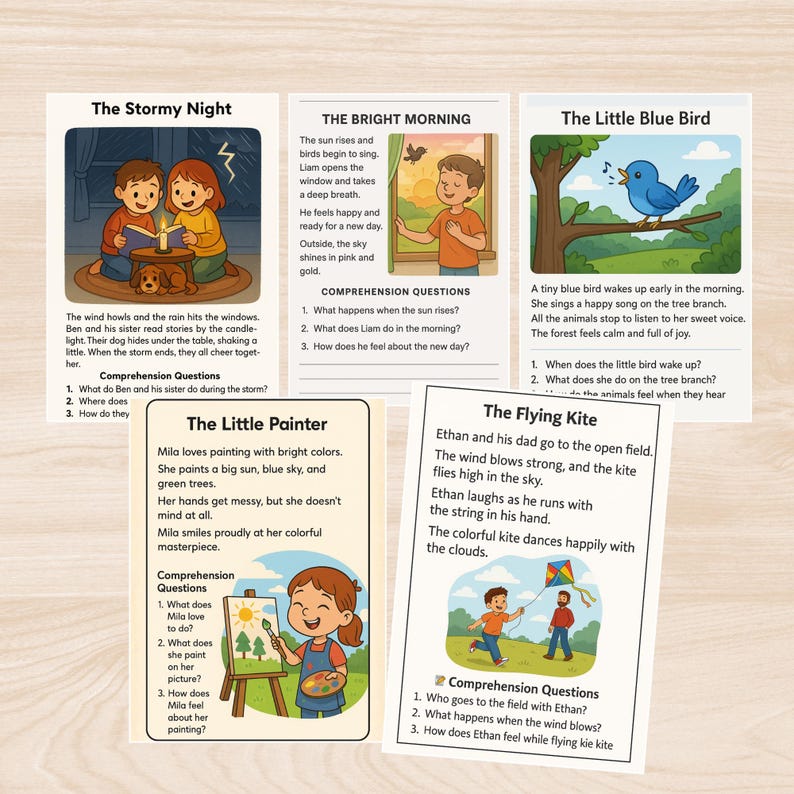 Reading Comprehension Worksheets, Stories With Questions, Reading ...