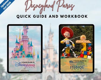 Planificador de viajes a Disneyland París: Guías rápidas y cuaderno de ejercicios (imprimible)