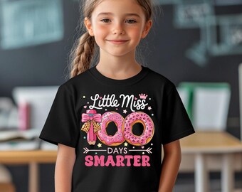Pequena Senhorita 100 Dias Mais Inteligente PNG | Design para Sublimação Escolar (Download Digital)