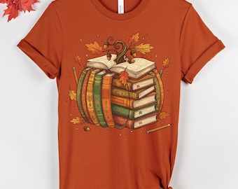 Fall Book Pumpkin PNG: Halloween Reading Design (Digital Download)