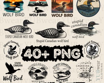 40+ Stupid Canadian Wolf Bird Png, Hockey Hockey Fan Gift, Canadian Humor Wildlife Graphic Png, Digital Download