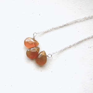Sunset Carnelian Necklace Short Length / Unique Fall Jewelry Libra Scorpio, Carnelian Necklace, Minimalist Jewelry, Christmas Gift for Her image 4