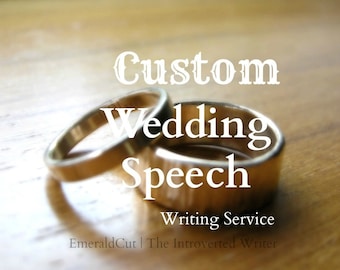 SALE Custom Wedding Speech Engagement Writing Editing Service - Maid of Honor Best Man Father of the Bride Groom Personalized Formal Speech