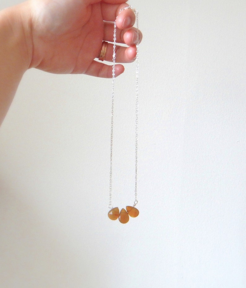 Sunset Carnelian Necklace Short Length / Unique Fall Jewelry Libra Scorpio, Carnelian Necklace, Minimalist Jewelry, Christmas Gift for Her image 3