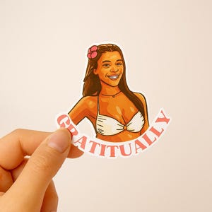 Gratitually, Love Island Gifts, Love Island USA Season 7, Kiss-Cut Stickers, Laptop Decal, Water Bottle Sticker, Amaya Papaya
