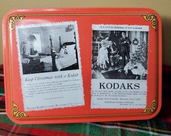 Vtg Kodak Memories Collection Holiday Tin 1994 Christmas Collectible Decor Gift