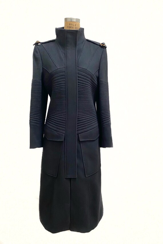 90s Gucci Tom Ford Era Black Cashmere & Wool Long