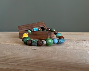 Handmade Mixed Bead Necklace: Artisan Statement Jewelry