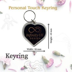 Personalised Photo Keyring – Custom Keychain Gift – Keepsake with Your Picture – Perfect Gift for Him/Her – Memory Key Ring – UK Handmade