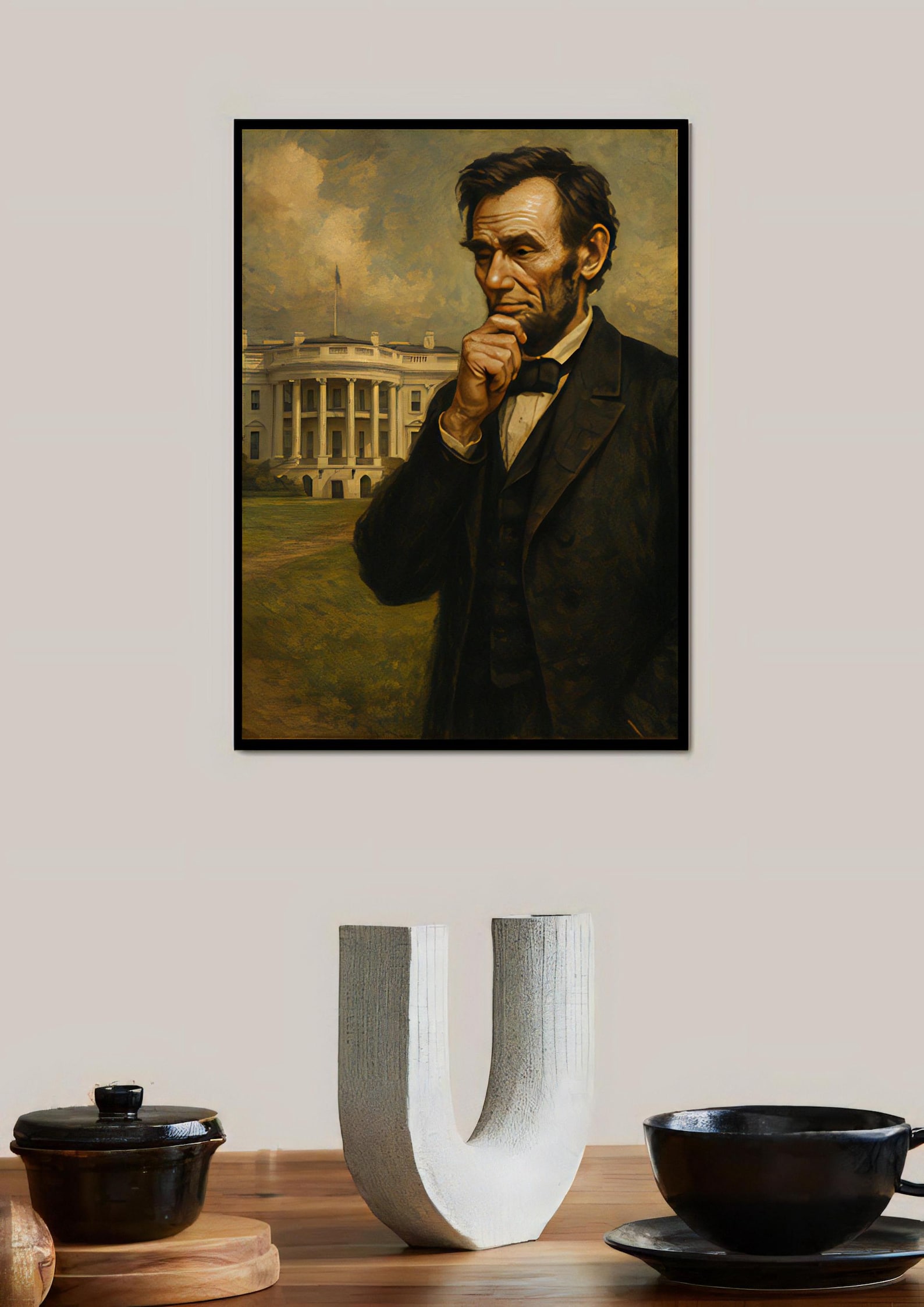 Abraham Lincoln Canvas Art, Lincoln Portrait Painting, Presidential ...