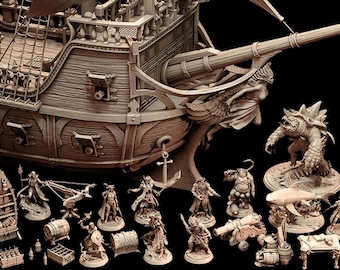 miniatures for role-playing, pirate adventure