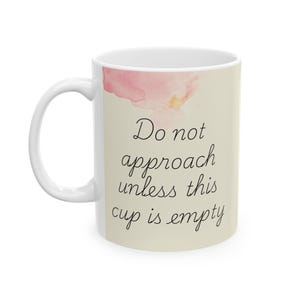 Whimsical Ceramic Mug, Cute Coffee Cup, Gift for Coffee Lovers, Inspirational Drinkware, Home Decor, Unique Gifts