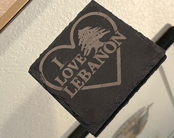 Personalized Slate Coasters | Laser Engraved Any Country, Culture, or Custom Design Gift