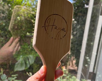 Personalized Bamboo Paddle Brush: Custom Engraved Eco-Friendly Hair Care