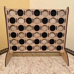 Personalized Wooden Connect Four Game: Custom Engraved Family Fun