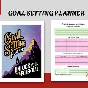 Printable Goal Setting Planner: SMART Goal Template (Digital Download)