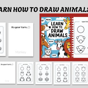 How to Draw Animals Guide | Step-by-Step Drawing for Kids | Printable Art PDF | Calm Focus PDF | Digital Download