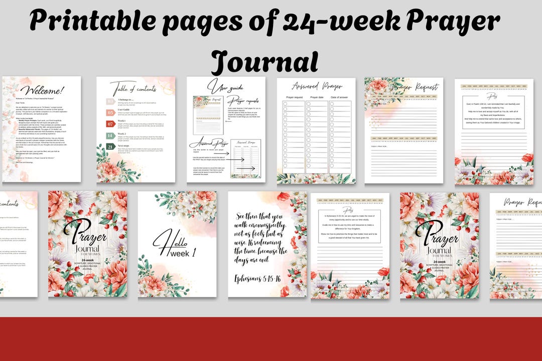 Printable Prayer Journal | Faith-based Journal for Women | Bible Study ...