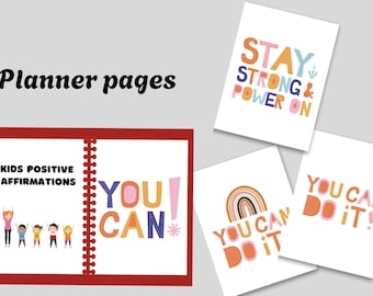 Kids Positive Affirmations Cards: Confidence Building Guide (Digital Download)