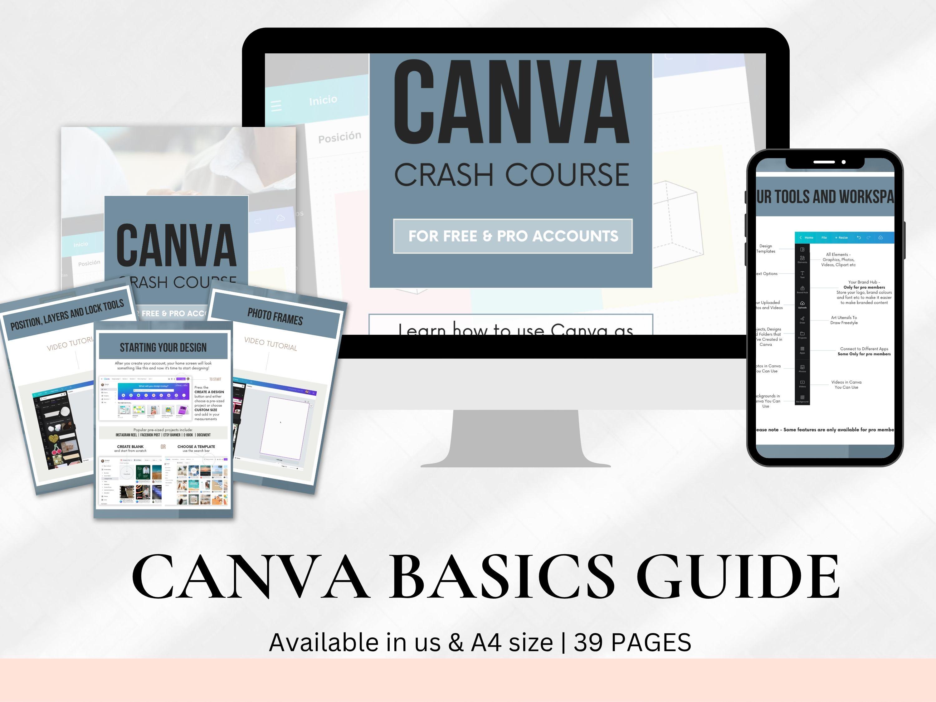 Canva Basics Guide: Beginner Tutorial (PDF) - Etsy