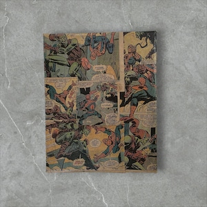 Spider-Man 8x10 Comic Book Canvas – Handmade Wall Art Using Authentic Comic Pages