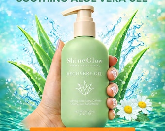 Gel de recuperación de aloe vera para láser y cera: cuidado calmante de la piel después del láser, brillo intenso.