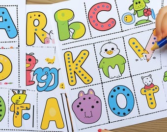 Alphabet Tracing Worksheets| Preschool Writing Practice| Kindergarten Handwriting| Homeschool Printable Bundle Pack