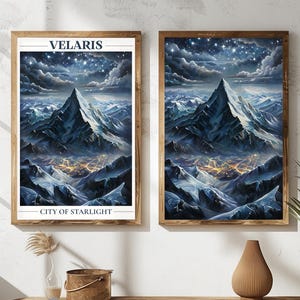 Velaris City of Starlight Prints (Set of 2) - ACOTAR Inspired Fantasy Art (Digital Download)