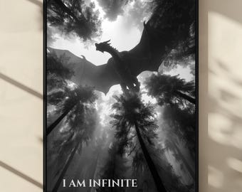 第四の翼にインスパイアされたドラゴンの引用ポスター：ファンタジーブックトークウォールアート