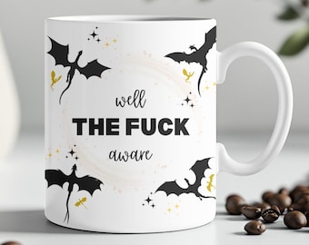 Fourth Wing Inspired Mug: Tairn & Andarna Dragon Coffee Cup - Bookish Gift