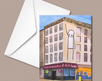 East Village Doc Holidays Card Blank NYC
