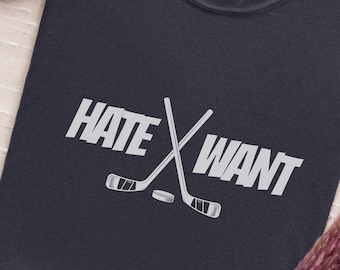 Enemies to Lovers Hockey Romance: Hate Want Queer Fiction Love Shirt
