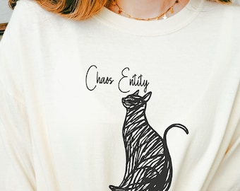 Chaos Entity Cat Art Shirt, Funny Weirdcore Meme Graphic Tee