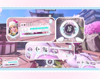 Superposición de transmisión de Yami Kawaii Juno para Overwatch / Hudsight, compatible con OBS (1920x1080)