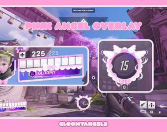 Superposición de ángel rosa para Overwatch 2 / Compatible con Hudsight y OBS