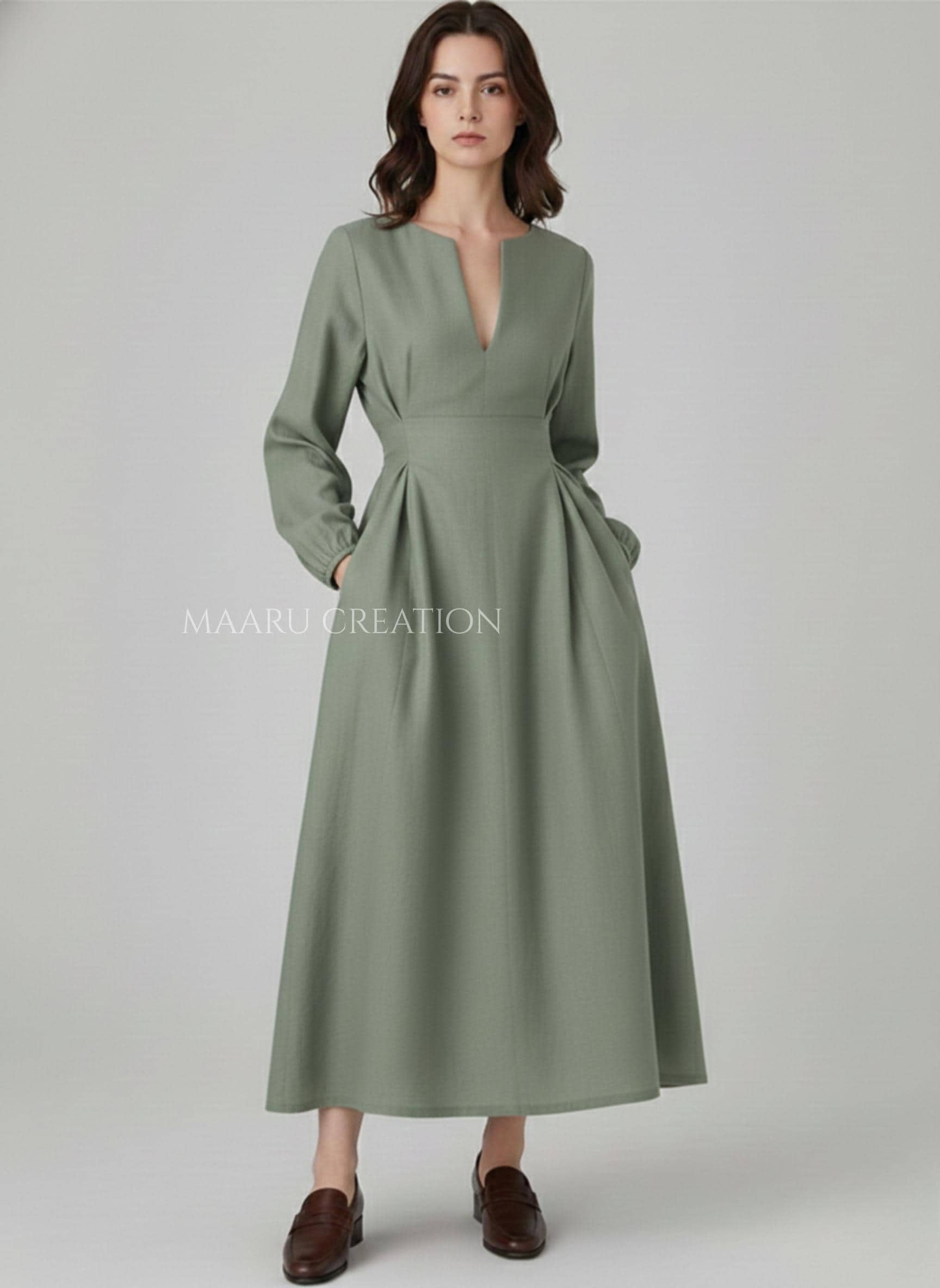 formal sage green plus size dress Chi Chi Plus Size Knot Detail Maxi Dress in Sage in Green, Size 26 main image 0