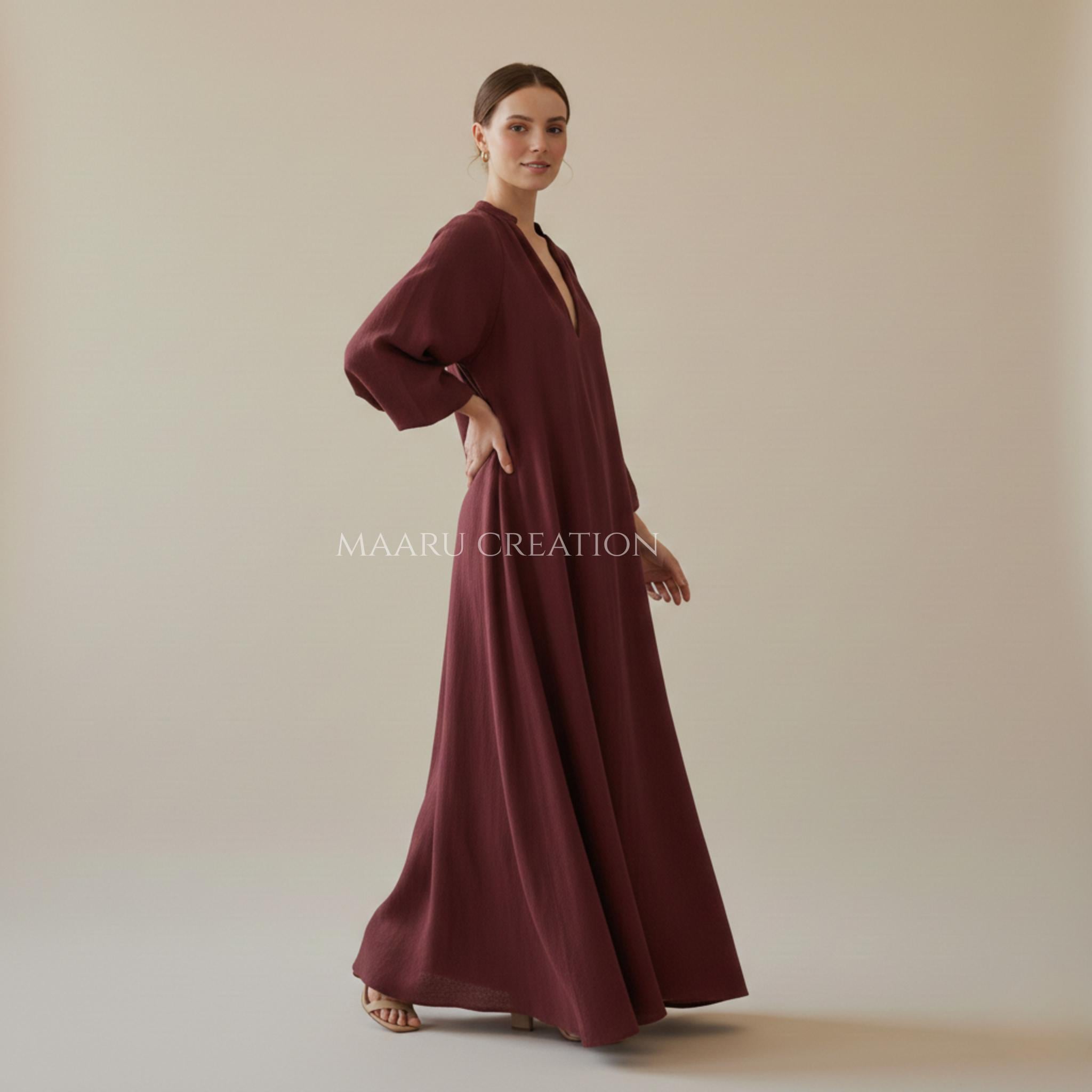 seina midi dress in natural linen TOSSA midi linen dress