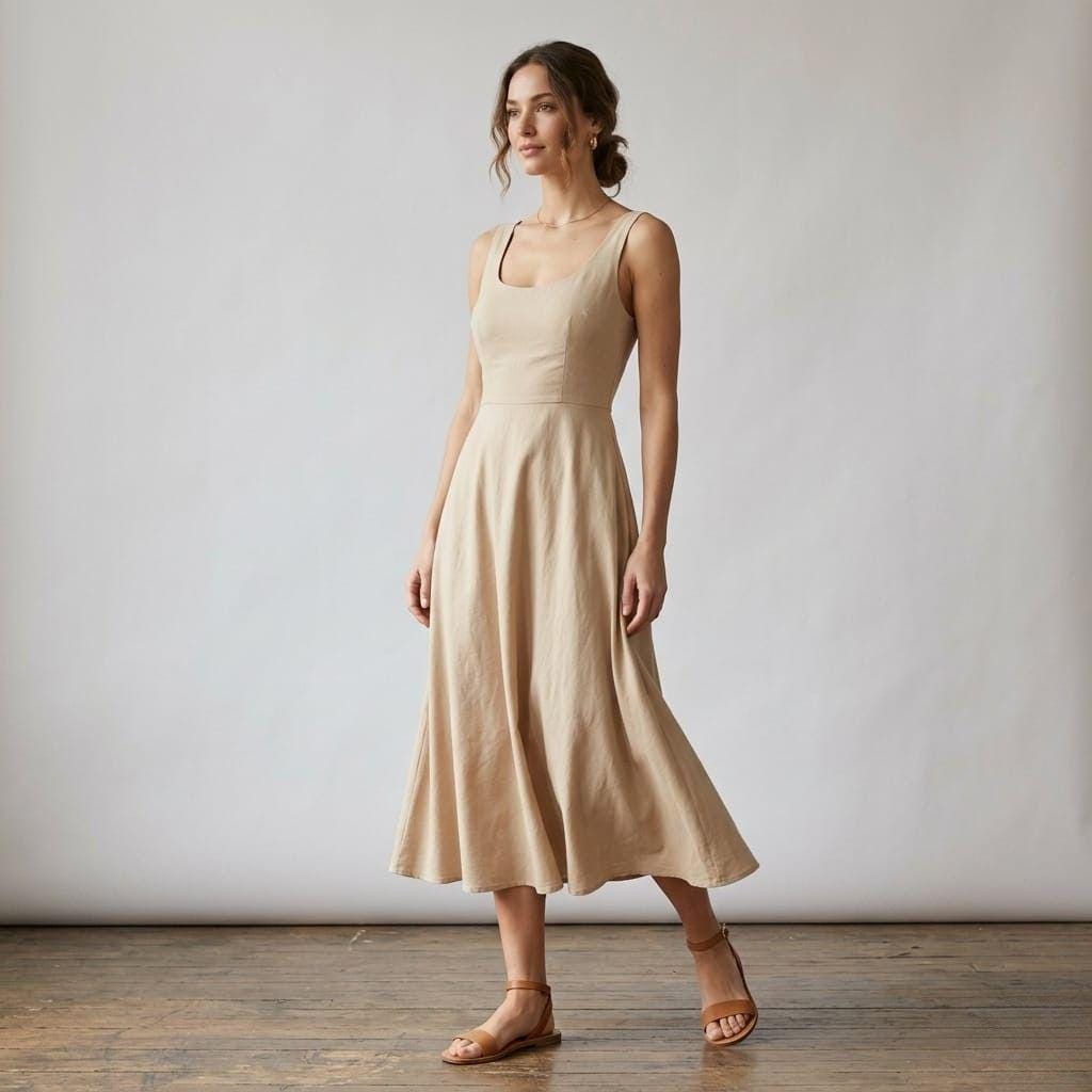 Linen Midi Dress