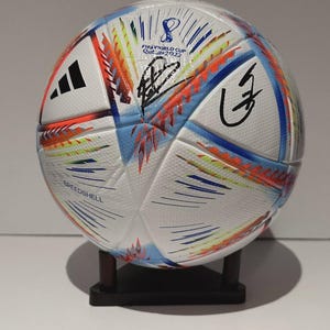 2022 World Cup Pedri and Gavi Dual Signed Soccer Ball Beckett Witness