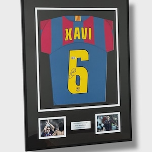 Xavi Hernandez Signed And Framed Fc Barcelona Shirt Jersey BECKETT COA