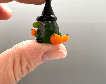 Miniature Gnome Figurine- Pumpkin Patch Witch