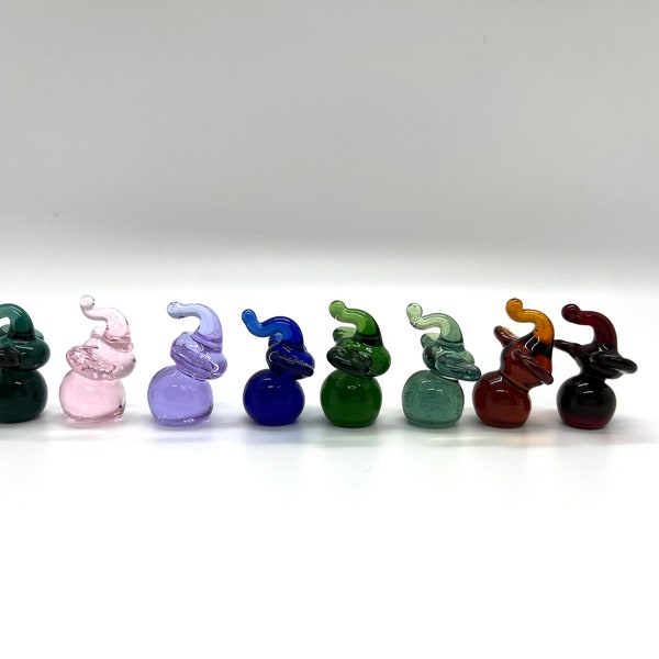 Glass Miniature Elephant -Miniature Glass Animal- Free Gift Box- Rainbow