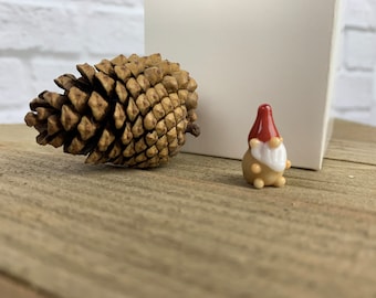 Tiny Glass (g)naked Gnome Figurine