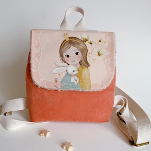 Girl and rabbit mini child backpack for little girl nature explorer age 2- 5