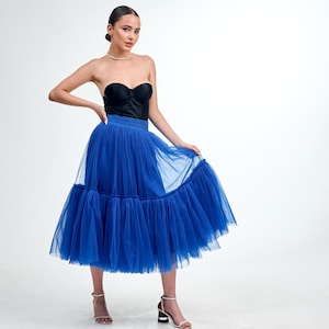 Tulle ruffle skirt, Burning man skirt women, Cyber rave skirt, Futuristic skirt, Photoshoot skirt,Fairy skirt women,Princess skirt long