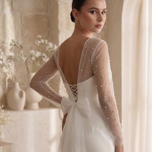 Wedding Dress Topper Beaded