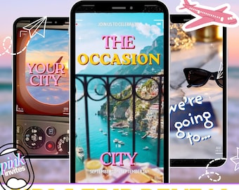 Girls Trip Invite | Animated Video Reveal Invitation | Birthday or Bachelorette Getaway (Digital Download)