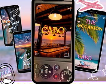 Cabo Girls Trip Invite | Animated Video Reveal Invitation | Birthday or Bachelorette Getaway (Digital Download)