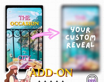 Custom Destination Reveal for Girls Trip Invite | Personalized Travel Video Slide (Add-On Service)
