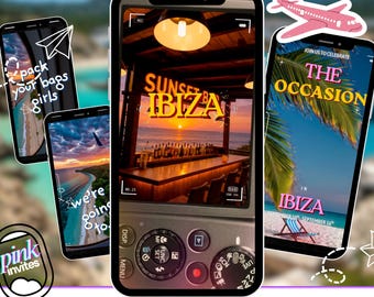 Ibiza Girls Trip Invite | Animated Video Reveal Invitation | Birthday or Bachelorette Getaway (Digital Download)